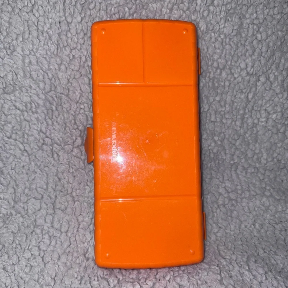 Vintage Tupperware Orange and White Food Storage Container